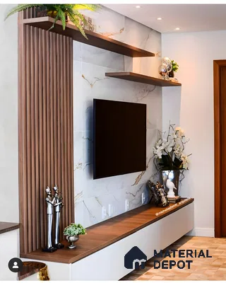 Elegant Minimalism: A Modern TV Unit | Material Depot