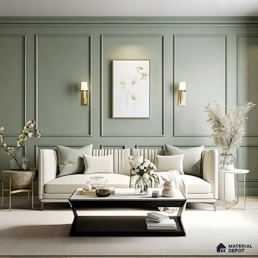 Elegant Minimalism: A Serene Living Room Oasis | Material Depot