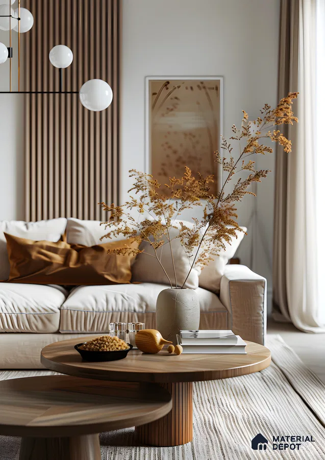 Elegant Minimalism: A Serene Living Space | Material Depot