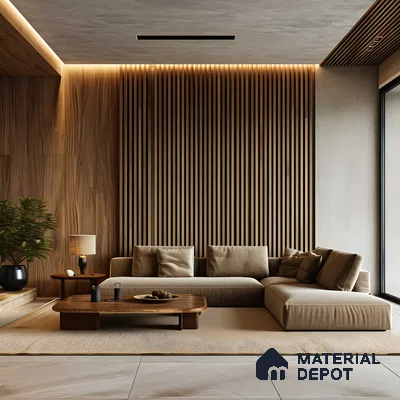 Elegant Minimalism: A Serene Living Space | Material Depot