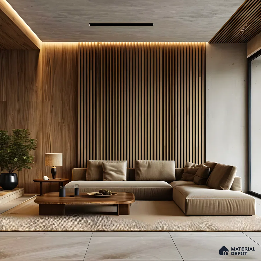 Elegant Minimalism: A Serene Living Space | Material Depot