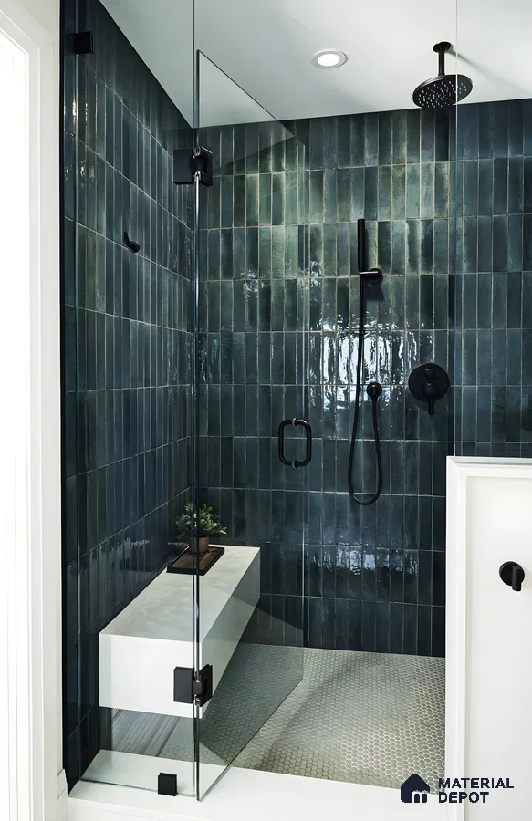 Elegant Minimalist Bathroom Shower Retreat with Modern Touches | Material Depot