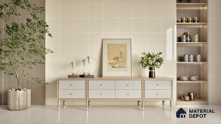 Elegant Minimalist Display: A Harmonious Blend of Nature and Design | Material Depot