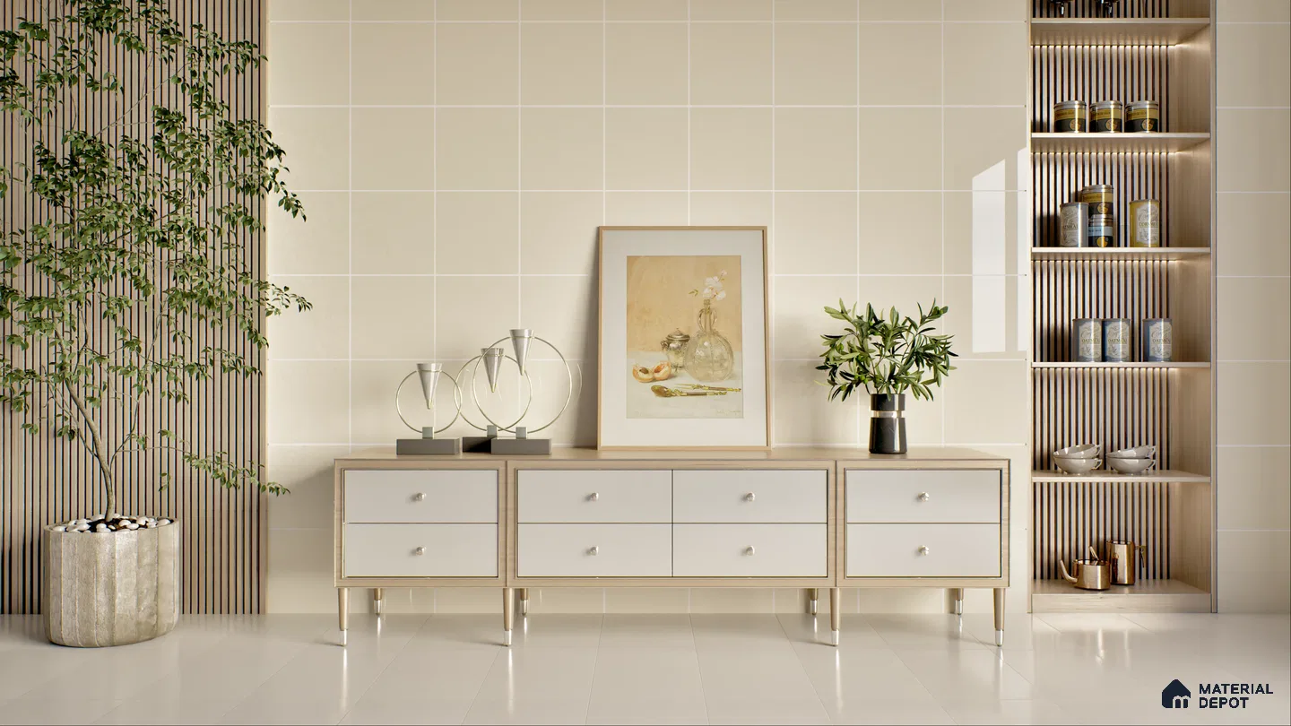 Elegant Minimalist Display: A Harmonious Blend of Nature and Design | Material Depot