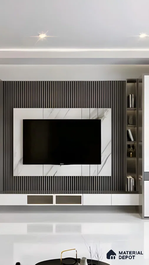 Elegant Minimalist TV Unit Entertainment Unit | Material Depot