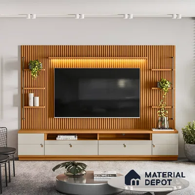 Elegant TV Unit : A Fusion Of Style And Functionality | Material Depot