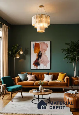 Elegant Modern Living Room With Artistic Flair | Material Depot
