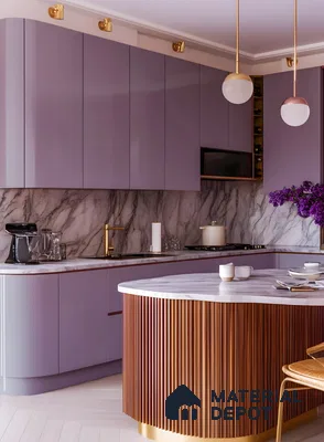 Coastal Chic Kitchen with Soft Blue Cabinets and Natural Textures | Material Depot