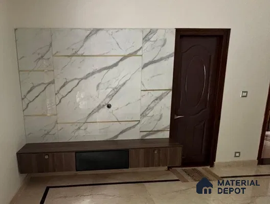 Elegant Wall Unit with Marble Accent in Bengaluru | Material Depot