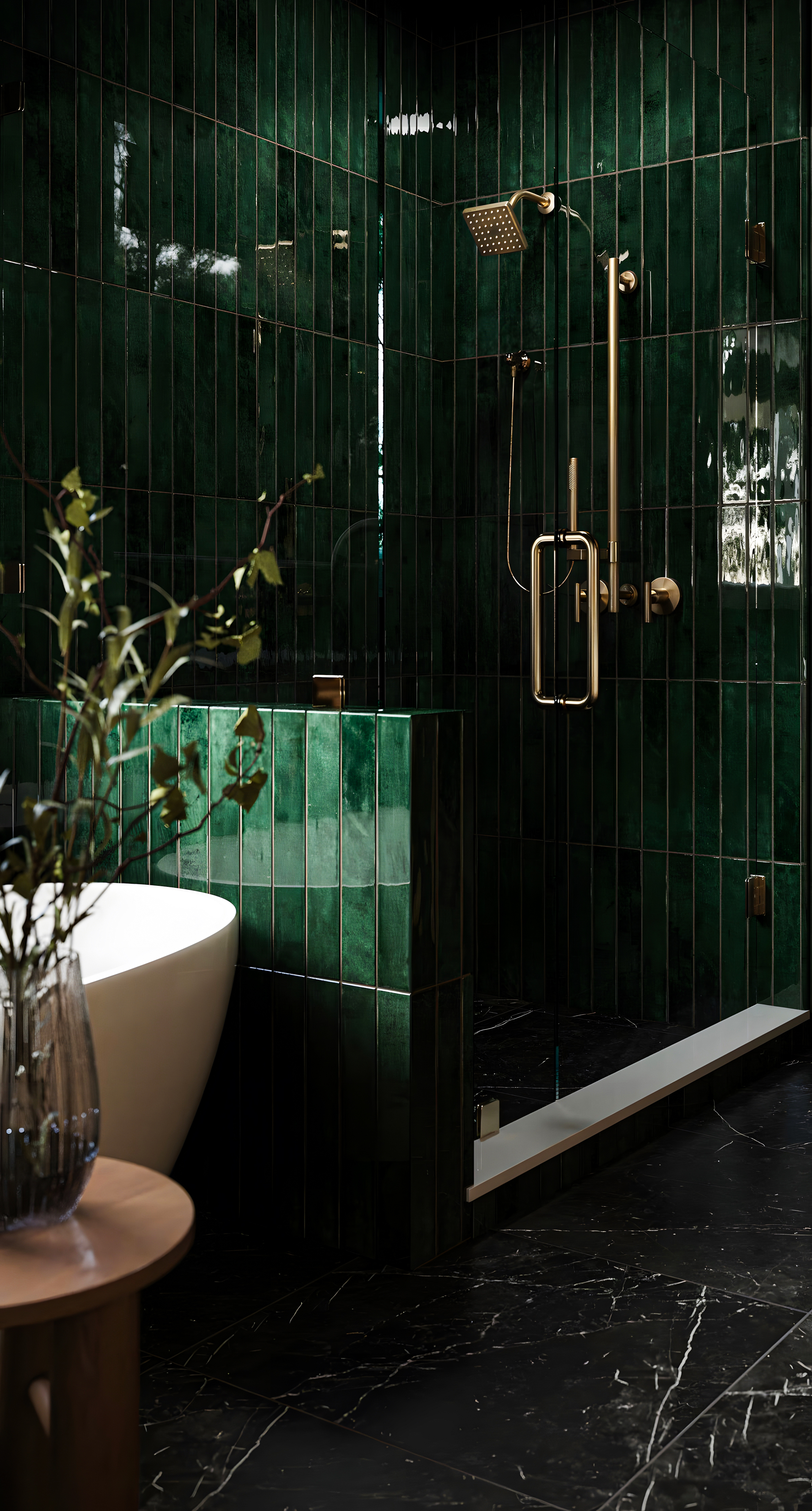 Emerald Elegance: A Luxurious Bathroom Oasis | Material Depot