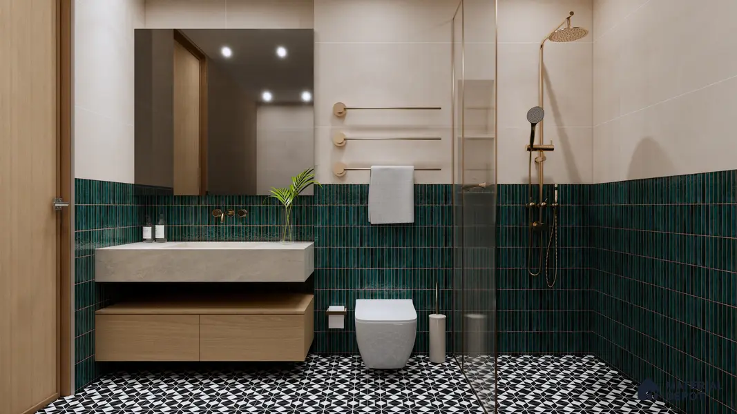 Moroccan Wall & Floor Tile TL 01437 Eerie Black 2 ft x 2 ft Matte Finish Vitrified Tile - 9 mm | Suitable For Kitchen, Bathroom, Dining Area | Please Expect a Slight Variation of Pattern