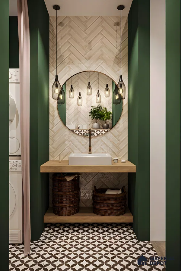 Emerald Oasis: A Modern Bathroom Retreat | Material Depot