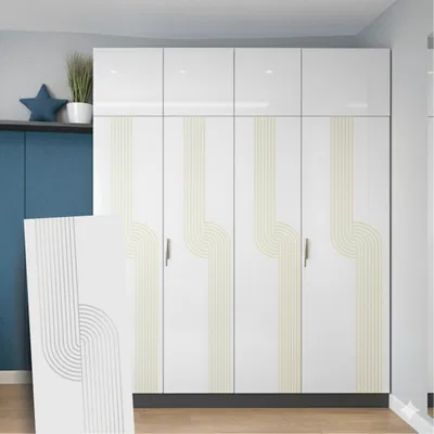 Closeup application image of Wardrobe containing Engraved Acrylic Panels