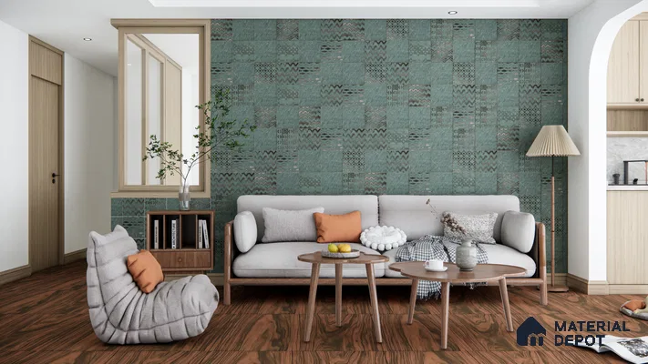 Patterned Floor & Wall Tile TL 09720 Decor 11 2 ft x 2 ft Carving Matte Finish Vitrified Tile - 9 mm | Suitable for Living Room, Bedroom & Bathroom | Please Expect a Slight Variation of Pattern
