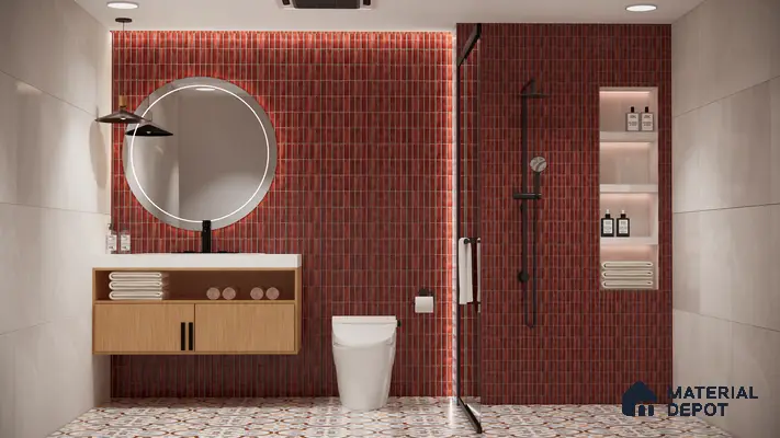 Moroccan Floor & Wall Tile TL 02121 Cool Grey & Brown 2 ft x 2 ft Matte Finish Vitrified Tile - 9.5 mm | Suitable For Kitchen, Bathroom, Dining Area | Please Expect a Slight Variation of Pattern