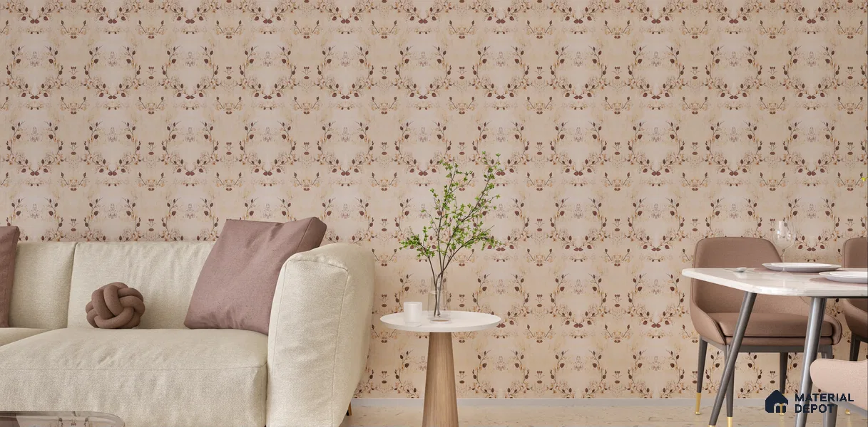 Beige Patterned Look PVC Decorative Wall Panel 10 ft x 10 inch - 6 mm | Ideal for Feature Wall, Living Room, Bedroom, TV Unit, Hotel, Restaurant, Office | PN 00450 | Width is Subjected to 5% Variation