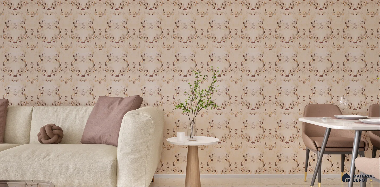 Floral Panels with a Modern Dining Area | Material Depot