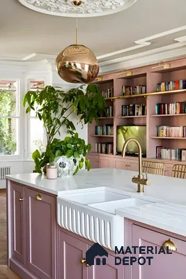 Functional Room With Pink Laminates | Material Depot
