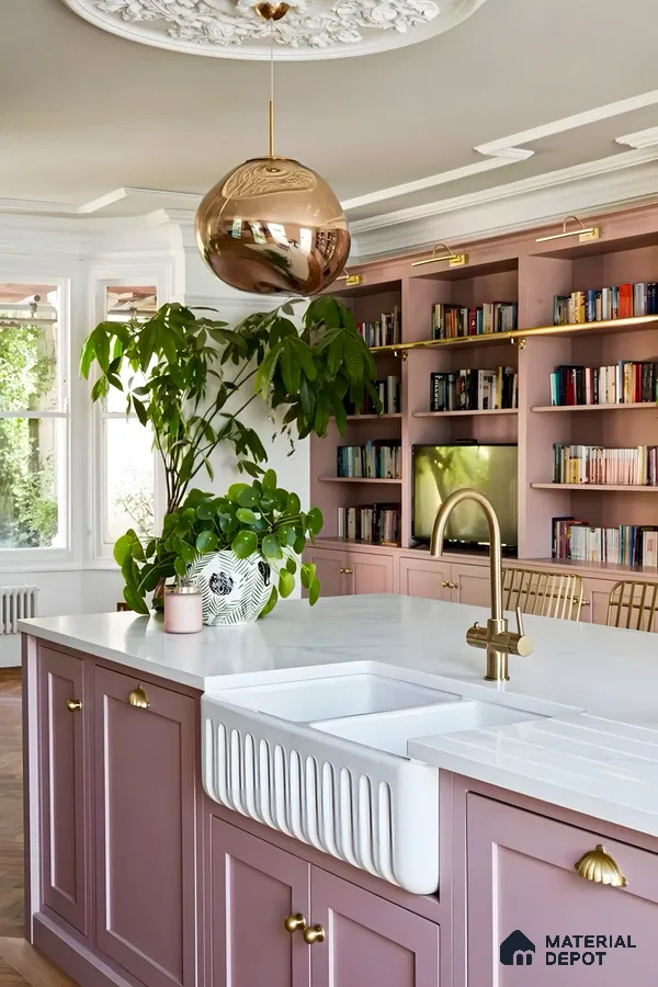 Functional Room With Pink Laminates | Material Depot