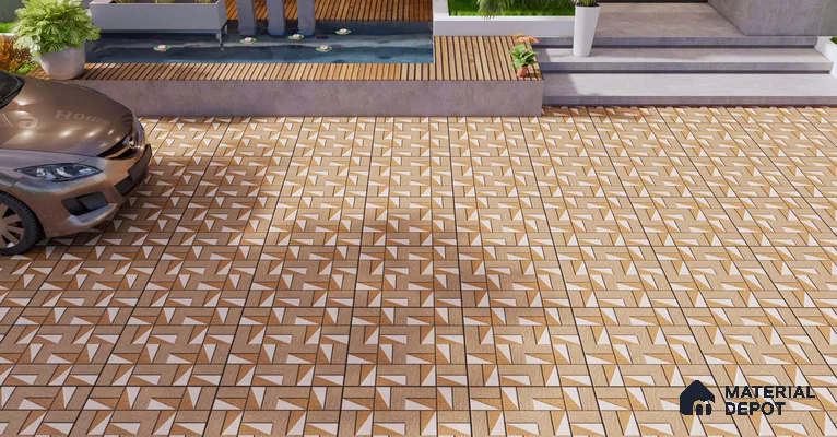 Warm Terracotta Patterned Tiles for an Earthy Bathroom Look | Material Depot