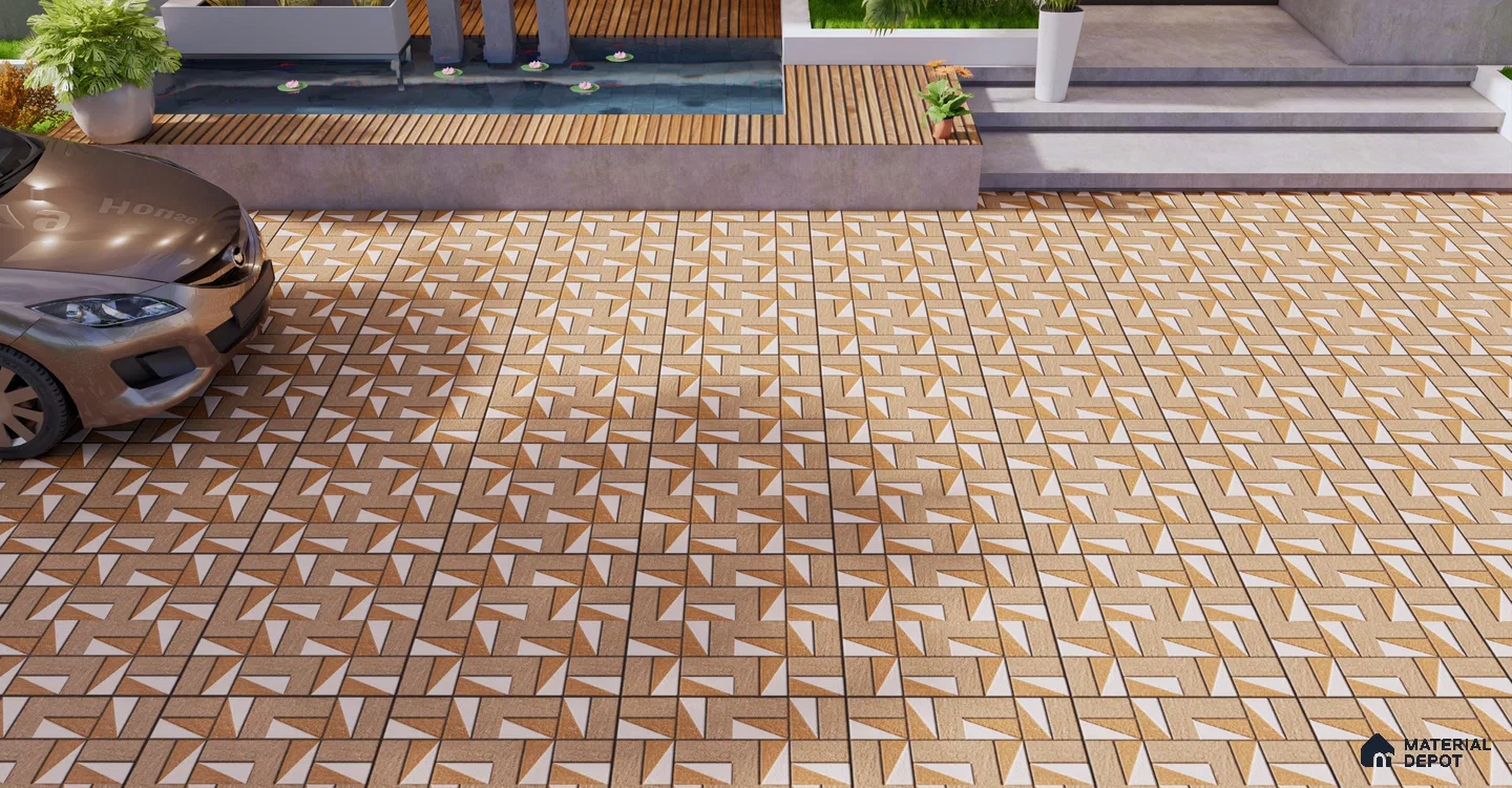 Warm Terracotta Patterned Tiles for an Earthy Bathroom Look | Material Depot
