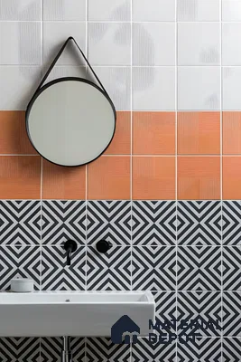 Geometric Boldness with Monochrome and Terracotta Accents | Material Depot