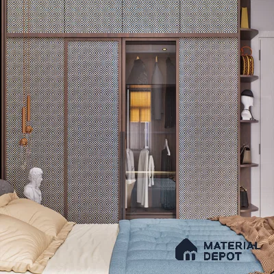 Brown Digital Look LM 01097 8 ft x 4 ft Texture Finish Decorative Laminate - 1 mm | Suitable for TV Unit, Wardrobe, Kitchen Cabinets