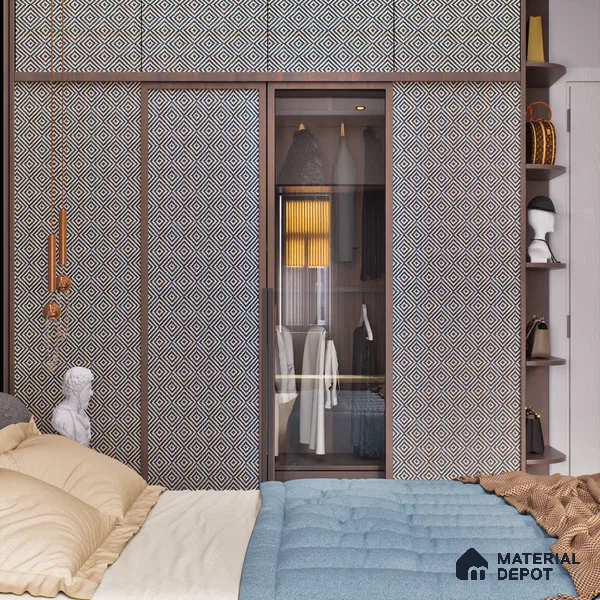 Brown Digital Look LM 01097 8 ft x 4 ft Texture Finish Decorative Laminate - 1 mm | Suitable for TV Unit, Wardrobe, Kitchen Cabinets