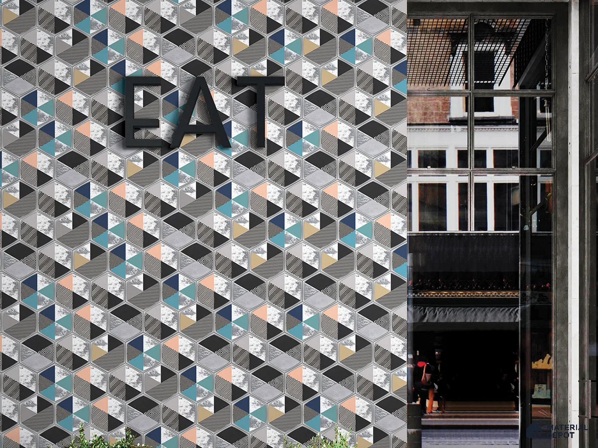 Geometric Patterned Tiles for Contemporary Restaurant Walls | Material Depot