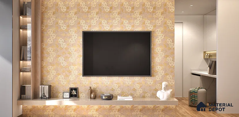 Brown Patterned Look Charcoal Decorative Wall Panel PN 00370 C 8 ft x 2 ft - 4 mm | Suitable for Feature Wall, TV Unit & Living Room | Width is Subjected to 5% Variation