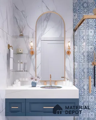 Golden Accents in Modern Washroom Design | Material Depot