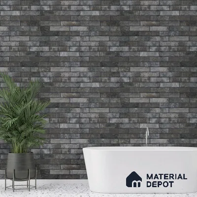 Grey-tiled lagoon with terrazzo elegance—rustic serenely | Material Depot