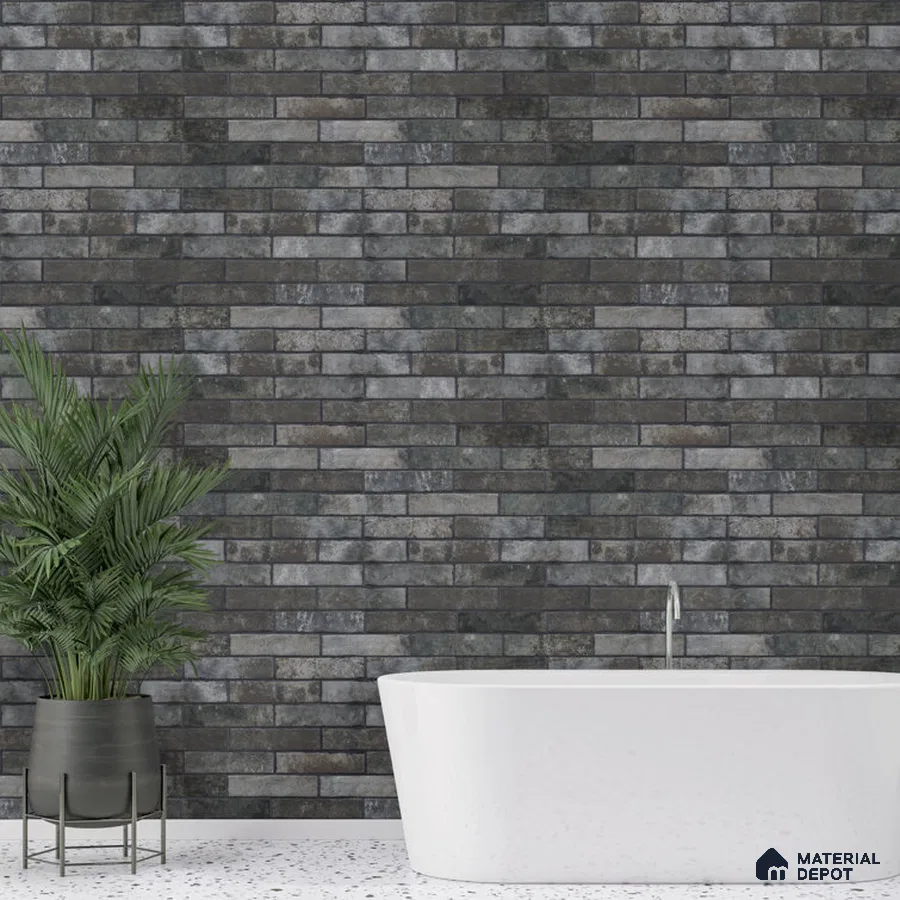 Grey-tiled lagoon with terrazzo elegance—rustic serenely | Material Depot