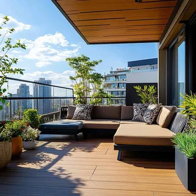 Closeup application image of Hardwood Decking