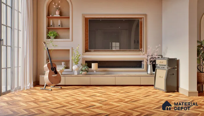 Wooden Wall & Floor Tile TL 05123 Mokuzai Sienna Timber 4 ft x 2 ft Vitrified Endless Matte Finish - 9 mm  | Suitable for Living Room, Bedroom & Bathroom