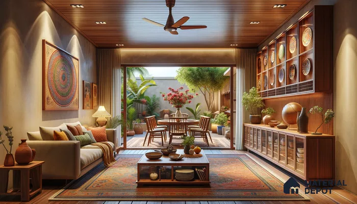 Harmonious Traditional Timbered Home with Graceful Interior Accents | Material Depot