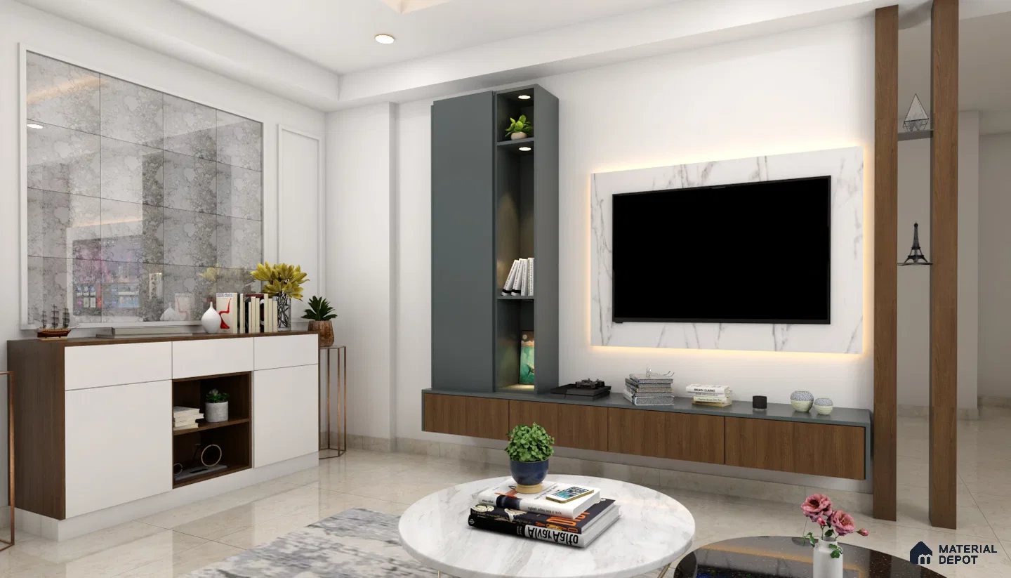 Brown & Grey Contemporary TV Unit