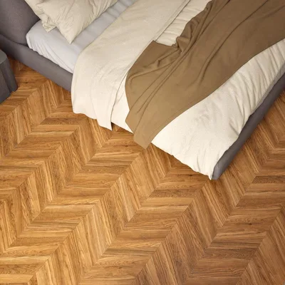 Closeup application image of Herringbone Patterns Tiles