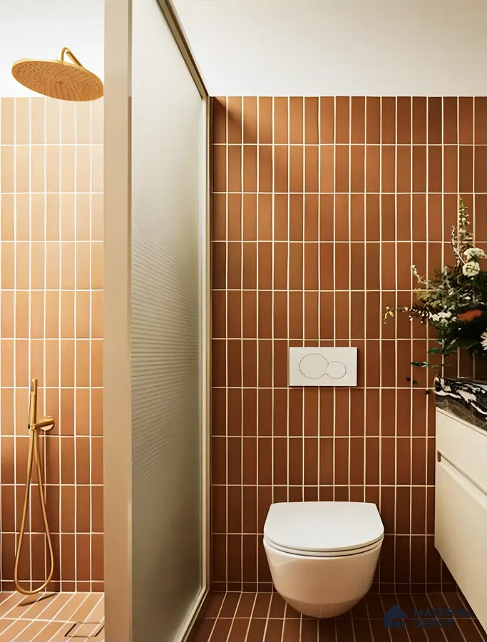 High End Bathroom Style With Modular Subway Tiles | Material Depot
