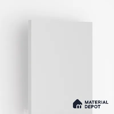 White Solid Colors Look 3503 SMR 8 ft x 4 ft High Gloss Finish Decorative Laminate - 1 mm | Suitable for Living Room, Kitchen, Office