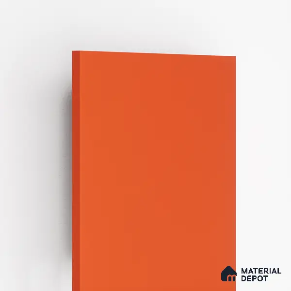 Orange Solid Colors Look 913 MT Orange 8 ft x 4 ft Matte Finish Decorative Laminate - 1 mm | Suitable for Living Room, Kitchen, Office