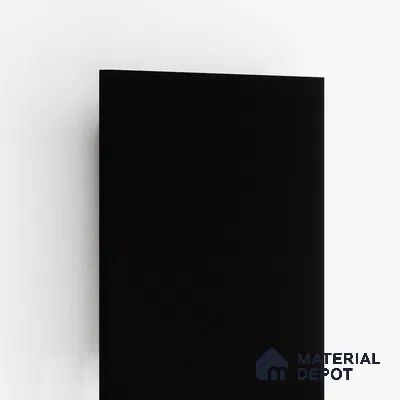 Black Solid Colors Look 906 MT Natural Black 8 ft x 4 ft Suede Finish Decorative Laminate - 1 mm | Suitable for Living Room, Kitchen, Office