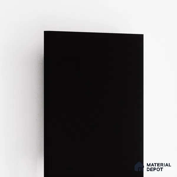 Black Solid Colors Look 906 MT Natural Black 8 ft x 4 ft Suede Finish Decorative Laminate - 1 mm | Suitable for Living Room, Kitchen, Office