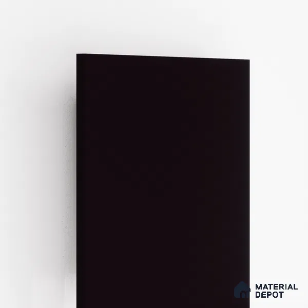 Black Solid Colors Look 911 SF Black Current 8 ft x 4 ft Suede Finish Decorative Laminate - 1 mm | Suitable for Living Room, Kitchen, Office