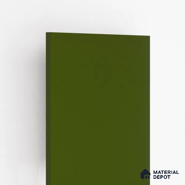 Olive Green Solid Colors Look LM 21706 8 ft x 4 ft High Gloss Finish 6H Anti Scratch Acrylic Laminate - 1.5 mm | Suitable for Living Room, Kitchen, Office