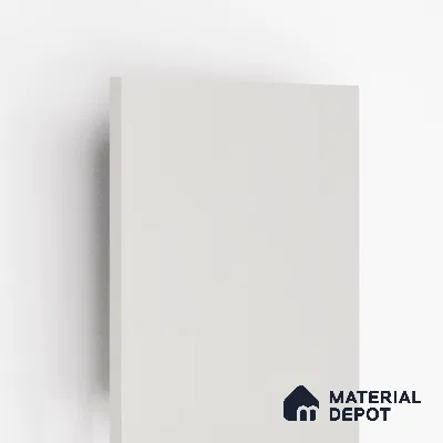 White Solid Colors Look 8709 SF 8 ft x 4 ft Suede Finish Decorative Laminate - 0.8 mm | Suitable for Living Room, Kitchen, Office