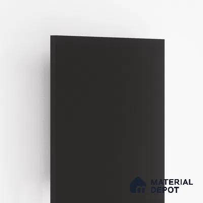 Black Solid Colors Look MT 706 8 ft x 4 ft Matte Finish 6H Anti Scratch Acrylic Laminate - 1.5 mm | Suitable for TV Unit, Wardrobe, Kitchen Cabinets