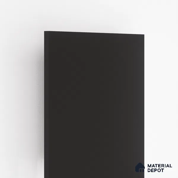 Black Solid Colors Look MT 706 8 ft x 4 ft Matte Finish 6H Anti Scratch Acrylic Laminate - 1.5 mm | Suitable for TV Unit, Wardrobe, Kitchen Cabinets