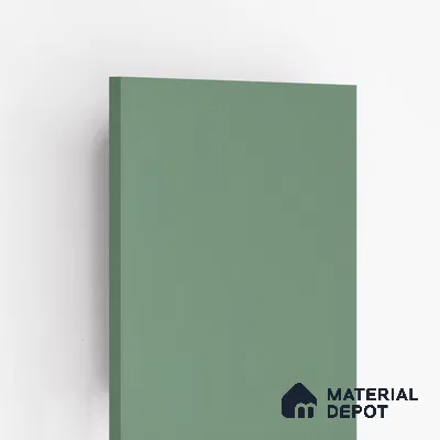 Green Solid Colors Look PU 7727 8 ft x 4 ft PU Finish Decorative Laminate - 1.5 mm | Suitable for Living Room, Kitchen, Office