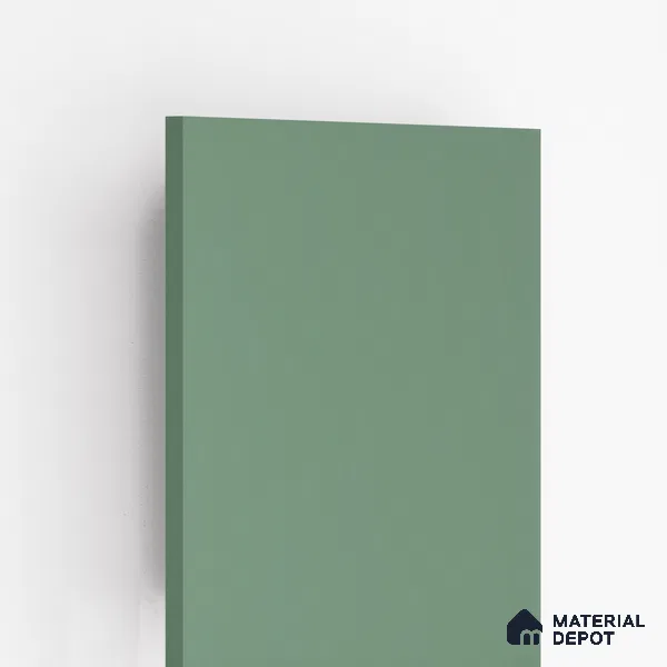 Green Solid Colors Look PU 7727 8 ft x 4 ft PU Finish Decorative Laminate - 1.5 mm | Suitable for Living Room, Kitchen, Office
